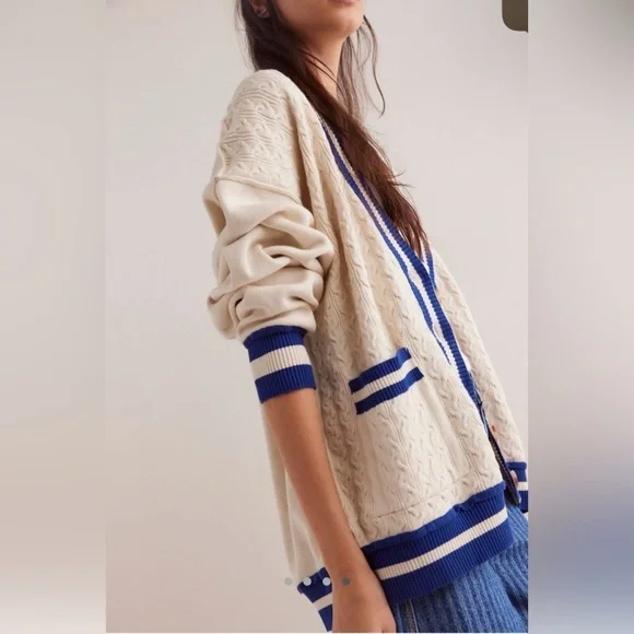 Free People We The Free Varsity Cardi - Picture 16 of 16